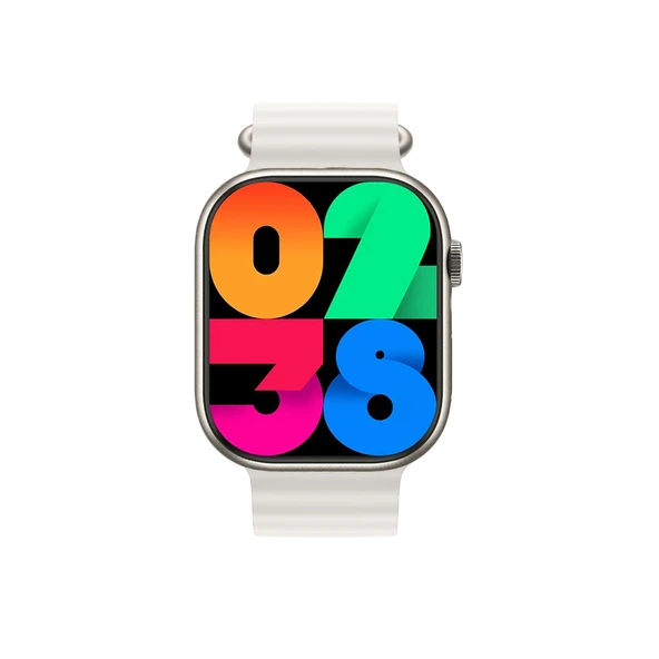 Winex Watch HK9 Ultra 2 Amoled Ekran Android İos HarmonyOs Uyumlu Akıllı Saat Beyaz ürün görseli 1
