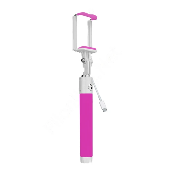 Winex SR342 Katlanabilir Type-C Selfie Girişli Stick Çubuğu Pembe ürün görseli 1