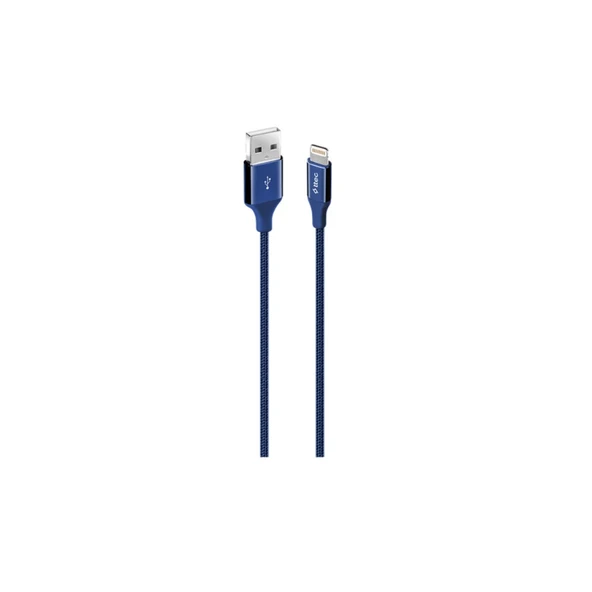 Ttec AlumiCable Extra Strong UsbA to Lightning Hızlı Data ve Fast Şarj Kablosu 120cm Lacivert 2DK16L ürün görseli 1