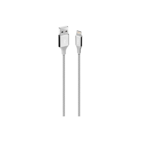 Ttec AlumiCable Extra Strong UsbA to Lightning Fast Şarj ve Data Kablosu 120cm Gümüş 2DK16G ürün görseli 1