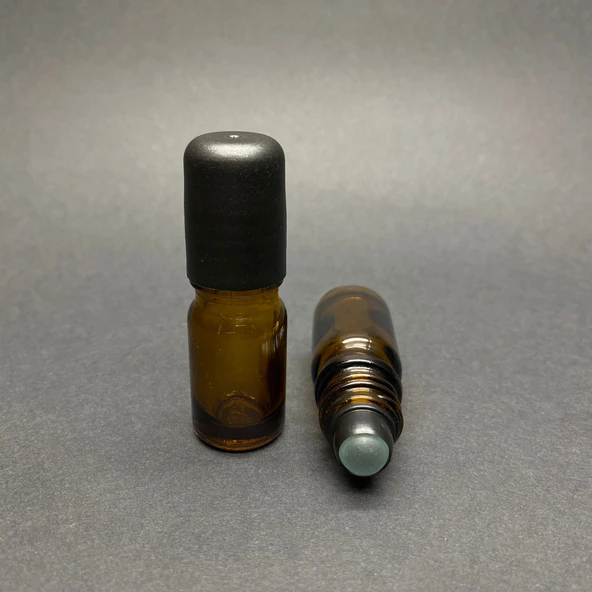 5 ml Amber Cam Roll-on Şişe  , Cam Esans Şişesi , 5cc Cam Bilyeli Şişe x 6 Adet ürün görseli 1