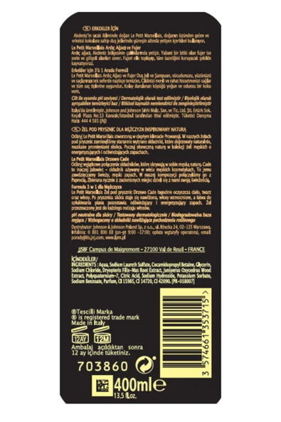 Men Ardıç Ağacı Ve Füjer Duş Jeli 400 ml - Resim 3