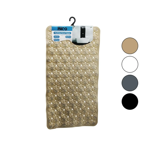 DİKDÖRTGEN - PLASTİK KABARTMA ÇİÇEK DESEN- RENKLİ 92PCS VANTUZ KAYDIRMAZ BANYO- KÜVET PASPAS 36X67CM (5224) ürün görseli 1