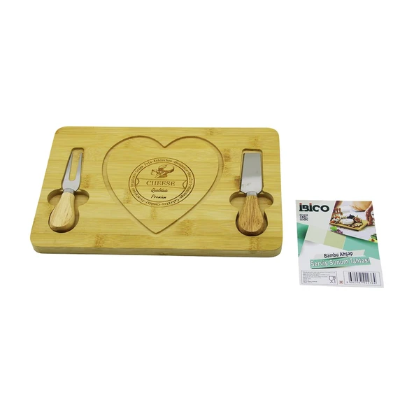 KALPLİ BIÇAK SAĞ-SOLAHŞAP BAMBU KAHVALTI PEYNİR SUNUM PANO2 BIÇAK=AHŞAP SAP19X29X1.5CM (5224) ürün görseli 1