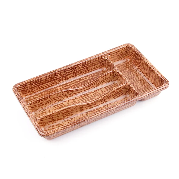AHŞAP RENK - 4 BÖLMELİ ÇEKMECE İÇİ KAŞIKLIK 36X20CM (5224) ürün görseli 1