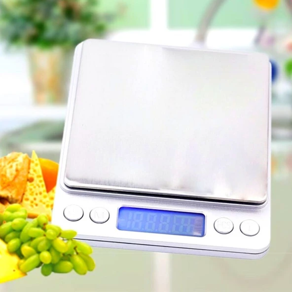 Elektronik 3 kg Kapasiteli Dijital Hassas Kantar Mutfak Tartısı Terazi (5224) ürün görseli 1