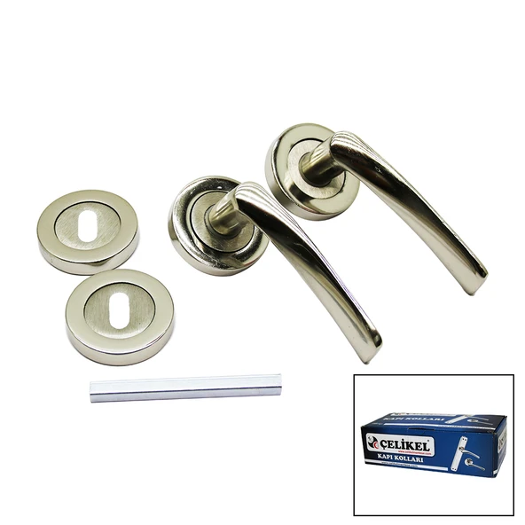ÇELİKEL-07 AMERİKAN ODA KAPI KOLU NİKEL SATEN (5224) ürün görseli 1