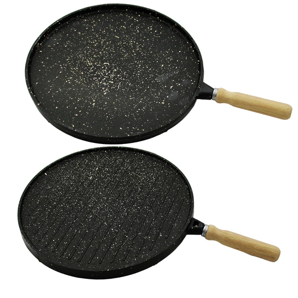 ÇİFT TARAFLI DÖKÜM GRANİT BAZLAMA - GÖZLEME TAVASI 36CM (5224) ürün görseli 1