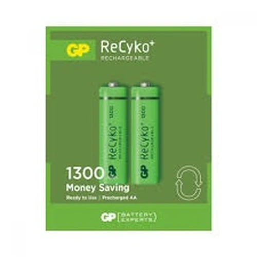 GP RECYKO 1300mAh AA ŞARJLI KALEM PİL 132C133  2Lİ KART (5224) ürün görseli 1