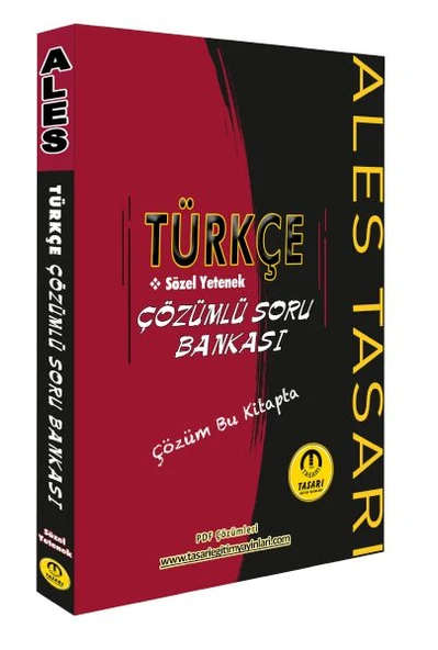 Tasarı ALES Türkçe Sözel Yetenek Soru Bankası Çözümlü ürün görseli 1