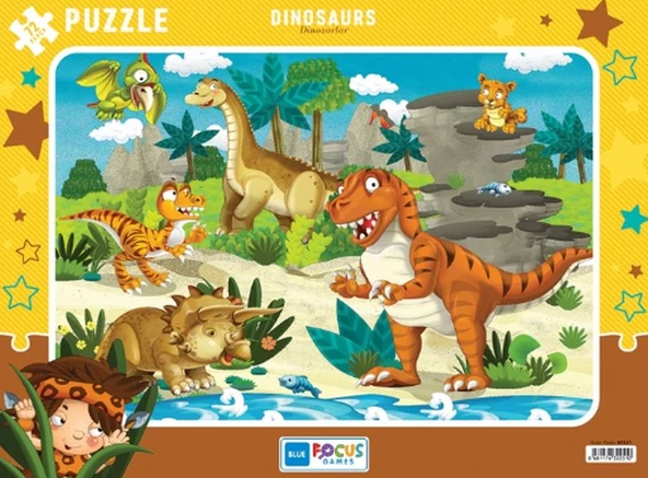 Blue Focus Dinosaurs (Dinozorlar) - Puzzle 72 Parça ürün görseli 1