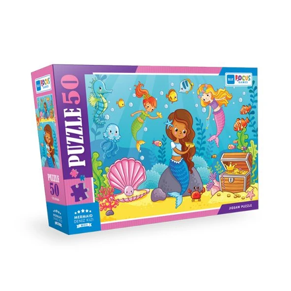Blue Focus - Mermaid (Deniz Kızı) - Puzzle 50 Parça ürün görseli 1