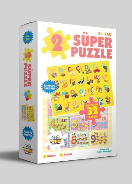 2 Süper Puzzle - Alfabe - Sayılar 4+ Yaş ürün görseli 1