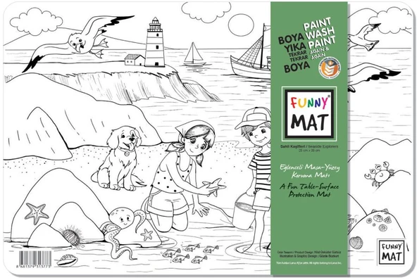 Funny Mat Sahil Kaşifleri / Seaside Explorers 25 x 35 cm ürün görseli 1