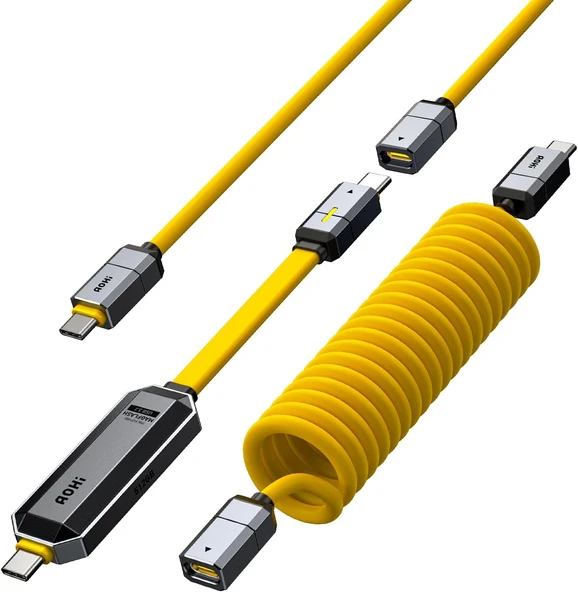 Aohi Spliceable 2'Si 1 Arada Hızlı Şarj Ve Veri Depolama Kablosu Seti, 240W Pd 3.1 Usb C - Usb C Kab ürün görseli 1