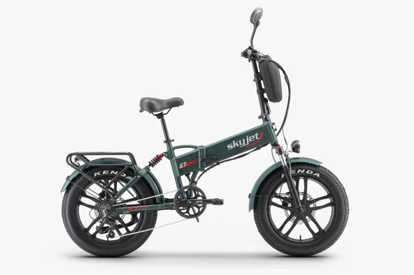 SKYJET GTIII PRO YEŞİL 1000W ELEKTRİKLİ BİSİKLET AYNA ÇANTA VE EL GAZI HEDİYELİ ürün görseli 1