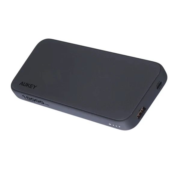 Aukey Powerbank 10000mAh Type-C Gri - Resim 2