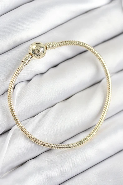 Pirinç Charm Topcuk Model Gold Renk Kadın Bileklik ürün görseli 1