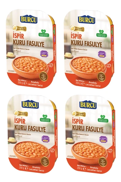 Burcu Tereyağlı İspir Kuru Fasulye 250 gr x 4 Adet ürün görseli 1
