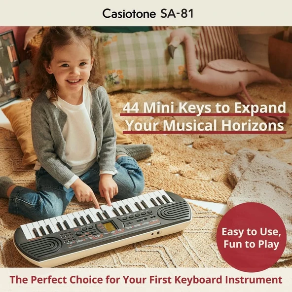 Casio Sa-81 Mini Klavye, 44 Mini Tuşlu, Siyah - Resim 4