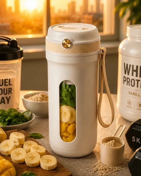 Günlük Kullanıma Uygun Şarjlı Mini Blender Buz Kırabilen Taşınabilir Mikser ürün görseli 1
