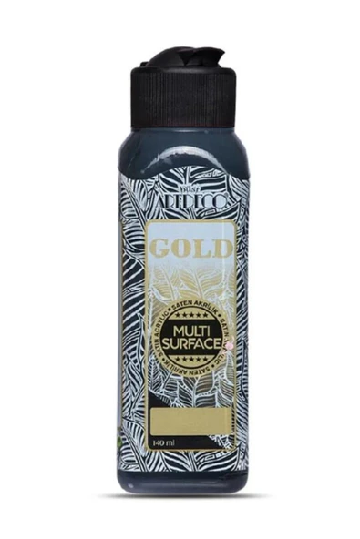 Artdeco Gold 140ml MULTİ SURFACE Akrilik Boya Siyah ürün görseli 1