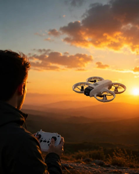 Çift Bataryalı Kameralı Mini Drone Işıklı Akıllı Uçuş Sistemi ürün görseli 1