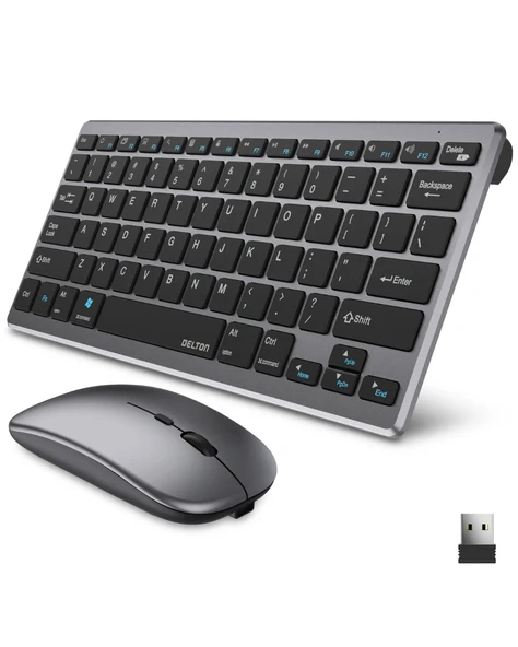 Sessiz Kullanım Sunan Bluetooth Klavye Mouse Seti Çoklu Cihaz Uyumlu - Resim 4