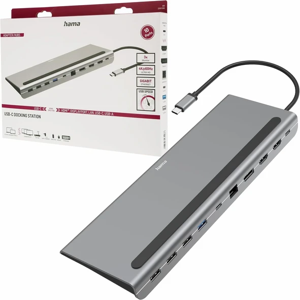 Usb-C Hub Stand 10 Port 4Xusb-A2Xusb-Chdmilan ürün görseli 1