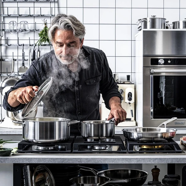 Kitchenaid 3-Kat Paslanmaz Çelik Tencere 20 Cm / 3,11 L - Resim 3