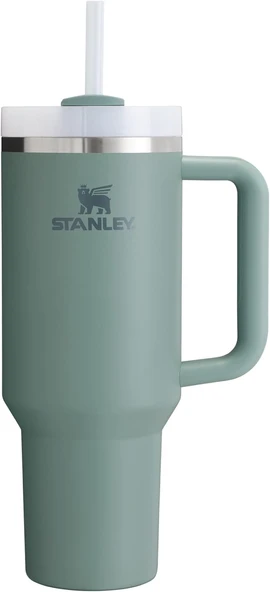 Stanley Quencher Pipetli Termos Bardak, Yeşil (Shale), 1.18 Litre ürün görseli 1