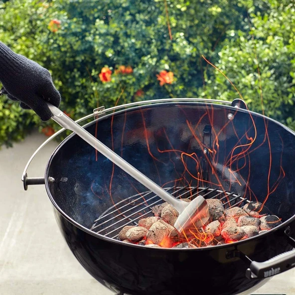 Weber 10615 Grill Charcoal Rake, Silver - Resim 5