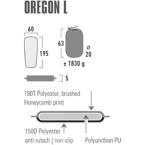 High Peak Oregon L Şişme Mat - Resim 4