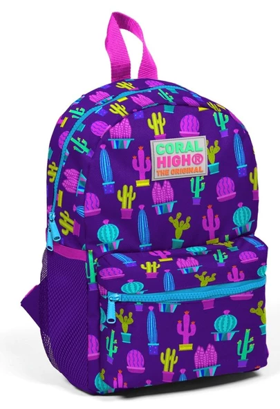 Coral High Kids Kaktüs Baskılı Yuva Kreş ve Günlük Sırt Çantası ürün görseli 1