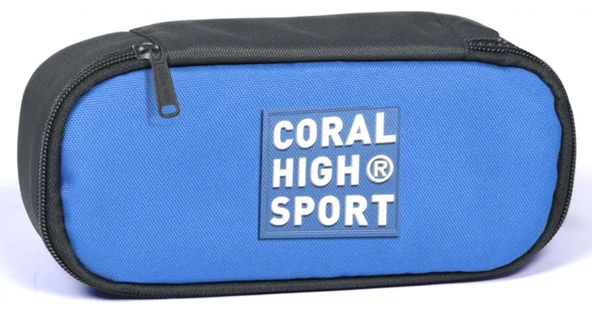 Coral High Sport Derin Mavi Gri İç Bölmeli Oval Kalem Çantası ürün görseli 1