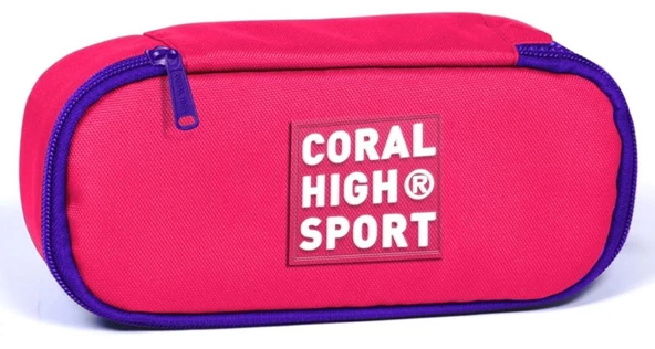 Coral High Sport Neon Mercan İç Bölmeli Oval Kalem Çantası ürün görseli 1