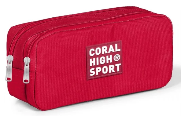 Coral High Sport Kırmızı Kalem Çantası - İki Gözlü ürün görseli 1