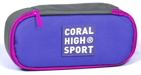 Coral High Sport Lavanta Açık Gri İç Bölmeli Oval Kalem Çantası ürün görseli 1