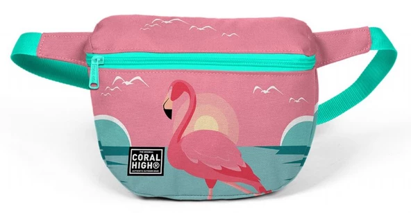 Coral High Yeşil Mercan Flamingo Çocuk Günlük Bel Çantası - Kız Çocuk ürün görseli 1