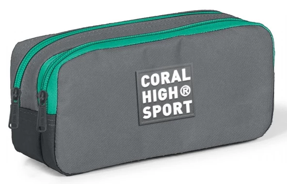 Coral High Sport İki Gözlü Açık Gri Kalem Çantası ürün görseli 1