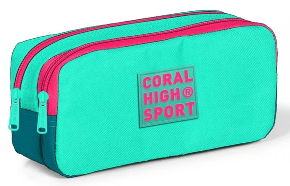 Coral High Sport İki Gözlü Su Yeşili Kalem Çantası ürün görseli 1