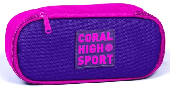 Coral High Sport Mor Pembe İç Bölmeli Oval Kalem Çantası ürün görseli 1