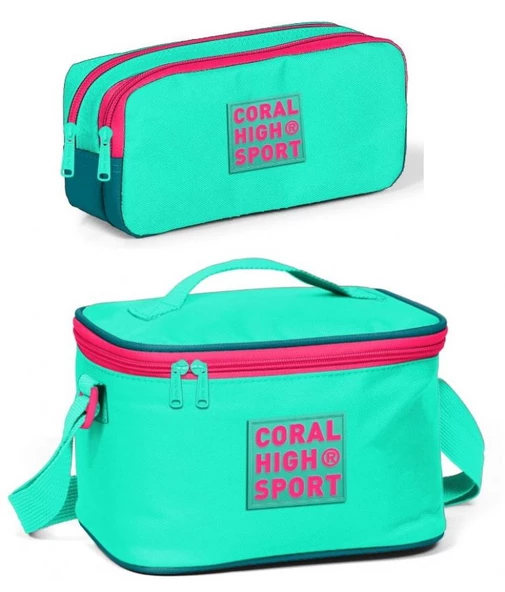 Coral High Sport Su Yeşili Beslenme ve Kalem Çantası Okul Seti ürün görseli 1