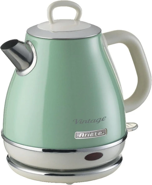 Ariete Vintage Elektrikli Su Isıtıcı 1 Litre Yeşil 2868/04 - Paslanmaz Çelik, Retro Kettle, 1630 Wat ürün görseli 1