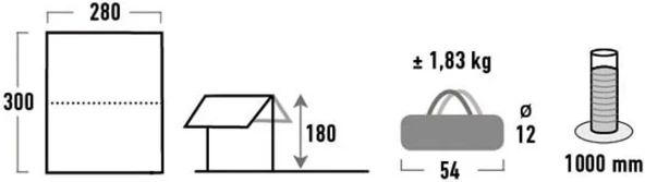High Peak Capri 3.0 Güneş Koruma Tentesi - Resim 5