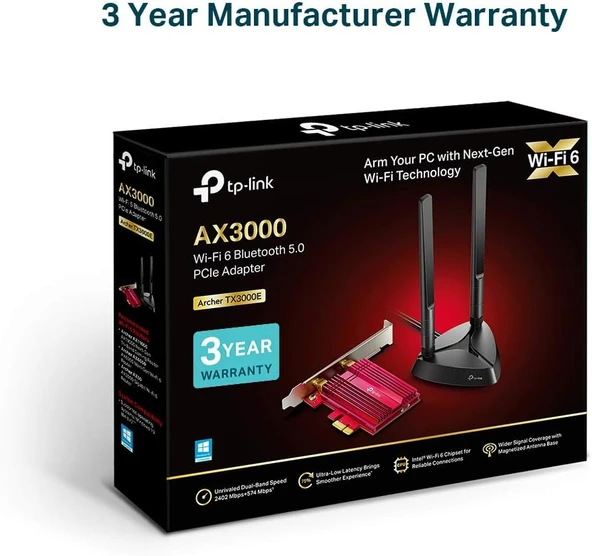 Tp-Link Archer Kablosuz Pci Express Adaptör Antenli - Resim 8