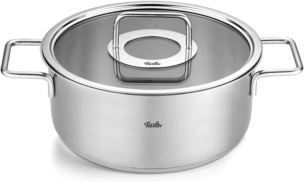 Fissler Pure Collection Cam Kapak Kısa Tencere 24 Cm ürün görseli 1