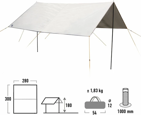 High Peak Capri 3.0 Güneş Koruma Tentesi - Resim 2