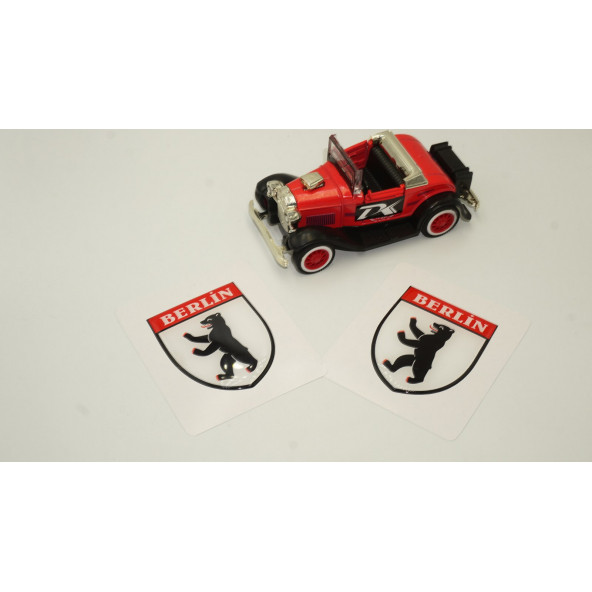 Berlin Logo Damla Silikon Sticker 2 Li Set - Resim 2