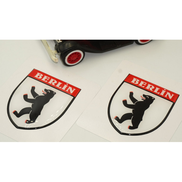 Berlin Logo Damla Silikon Sticker 2 Li Set - Resim 3